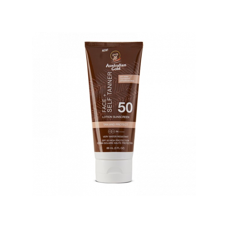 Australian Gold Protection Spf 50 Face+ Self Tanner Lotion 88 Ml