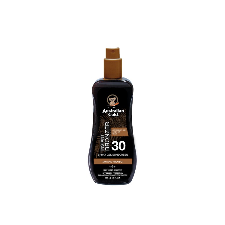 Australian Gold Protection Spray Gel With Bronzer Spf 30 237 Ml